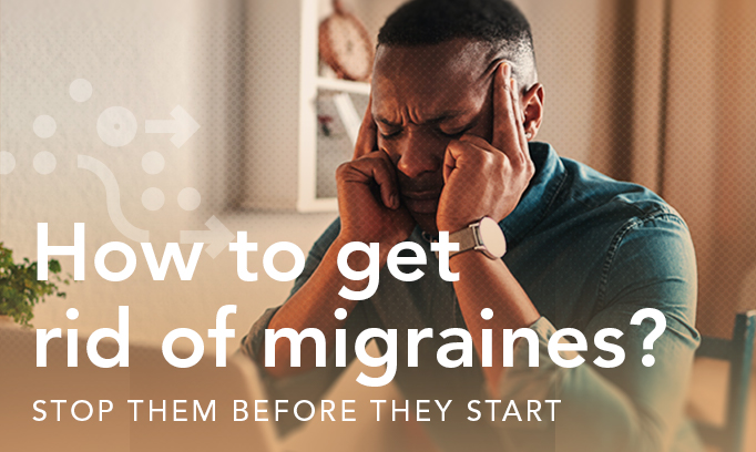 Man suffering from migraine